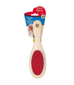 Double Sided Pet Grooming Brush For Thick Coats
